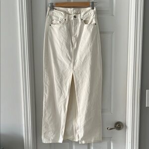 Levi’s White Denim Maxi Skirt Size 24